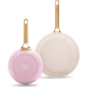 Komplet 2 patelni Padova 20+26cm quartz pink