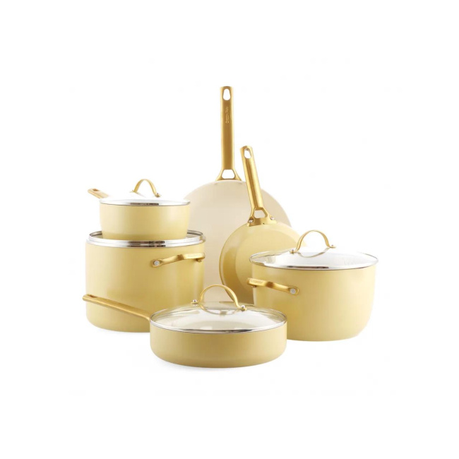 Zestaw garnków i patelni Padova 10 elementów light yellow