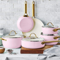 Set of 10 Padova Cookware and Pans quartz pink - 2