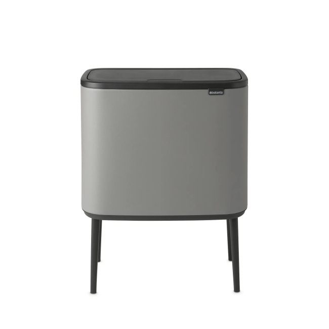Bo Touch Trash Can 11+23L - Mineral Concrete Grey