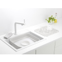 Sink Side Dishwashing Container with Drainer - Light Grey - 5