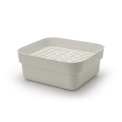 Sink Side Dishwashing Container with Drainer - Light Grey