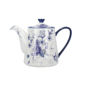 London Pottery 900ml Blue Rose Teapot - 1