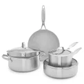 Venice Pro 7-Piece Cookware and Pan Set in Evershine Light Grey - 1