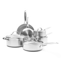 Venice Pro 10-Piece Cookware and Pan Set in Evershine Light Grey - 1