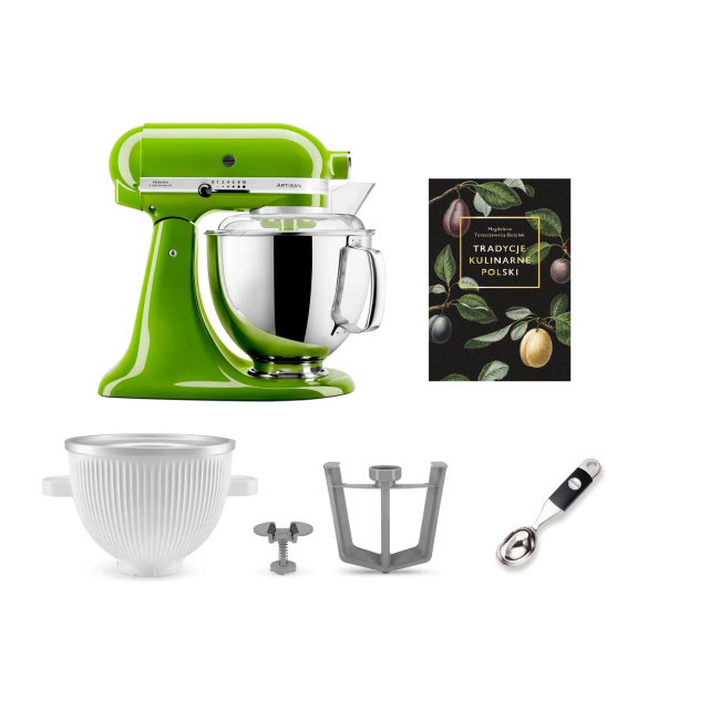 Zestaw Mikser planetarny Artisan 5/175 matcha + sorbetiera + łyżka do lodów + Książka Tradycje Kulinarne Polski - 1