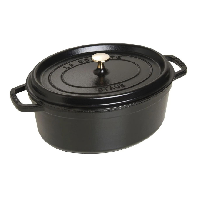 Cocotte Cast Iron Oval Casserole 31cm 5.5l - Black (Second grade)