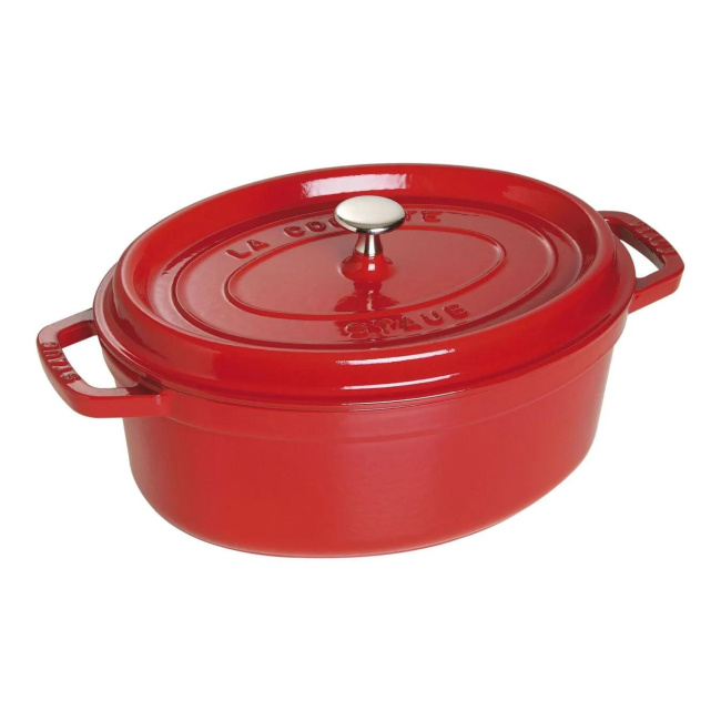 Oval Cast Iron Casserole 29cm 4.2l - Red (Second grade)