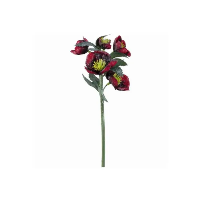 Gałązka róża 29cm ciemny czerwony - 1