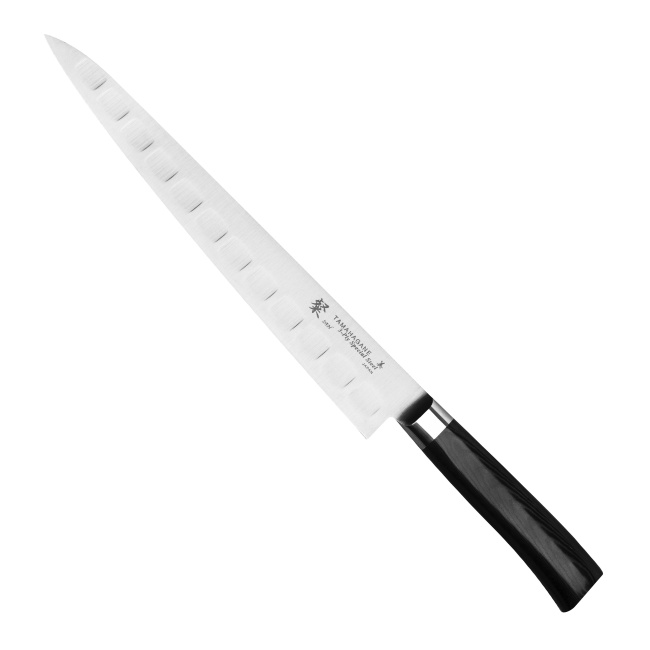 Tamahagane SAN Black VG-5 Grooved Sujihiki Knife 27 cm - 1