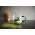 Coppa Glass Mug 400ml Green - 5