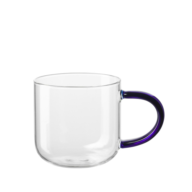 Coppa Glass Mug 400ml Blue