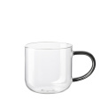 Coppa Glass Mug 400ml Gray
