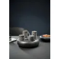 Świecznik Stone 30x8,5cm black iron - 4
