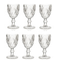 Diamond Wine Glass Set 250ml - 6 pieces - 1