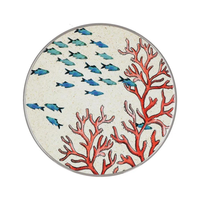 Sea Life Coral Reef Placemat 20cm (melamine)