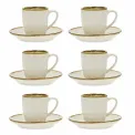 Concerto Espresso Cup Set with Saucers 90ml