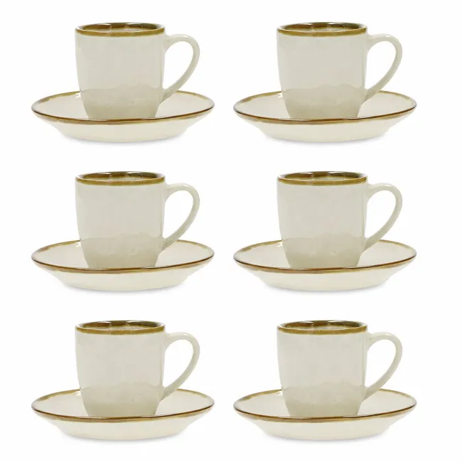 Concerto Espresso Cup Set with Saucers 90ml