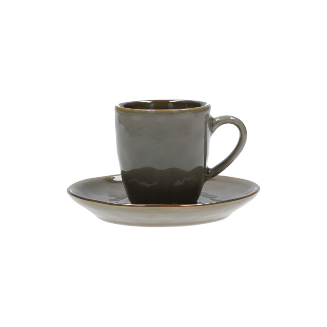 Set of 6 Espresso Cups with Saucers Concerto 90ml for Espresso with Saucers - 1