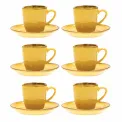 Set of 6 Espresso Cups with Saucers Concerto 90ml for Espresso with Saucers