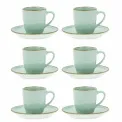 Set of 6 Espresso Cups with Saucers Concerto 90ml
