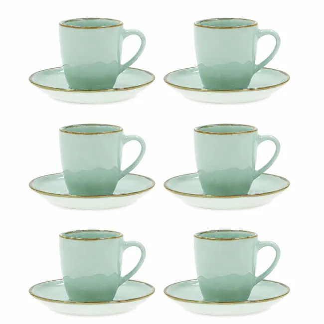 Set of 6 Espresso Cups with Saucers Concerto 90ml