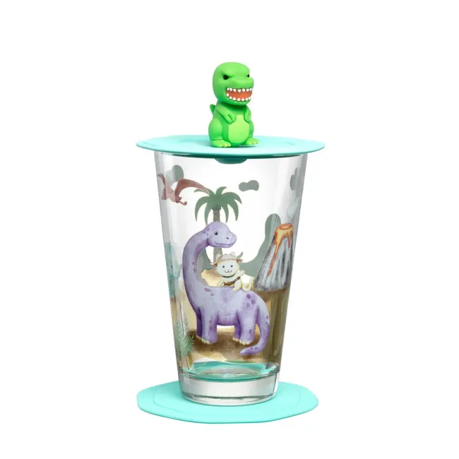 Szklanka Bambini 300ml dino + akcesoria