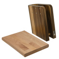Magnetyczny blok na noże z drewna orzechowego + deska kuchenna - 3