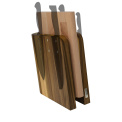 Magnetyczny blok na noże z drewna orzechowego + deska kuchenna - 4