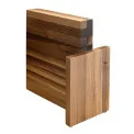 Magnetic Knife Block for 10 Knives in Walnut Wood - 1