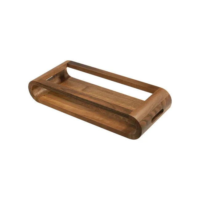 Taca Vasd dwustronna z drewna orzechowego 15x37cm