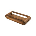 Double-sided Wooden Tray Vasd in Walnut Wood 15x37cm - 1