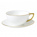 Cup with Saucer Jasper Conran Gold 230ml for Tea - 1