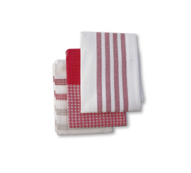 Komplet 3 ręczników 50x70cm rouge