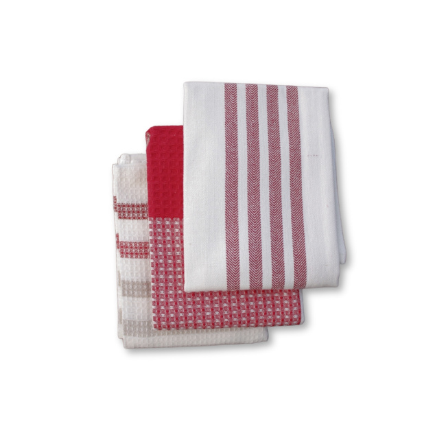 Komplet 3 ręczników 50x70cm rouge