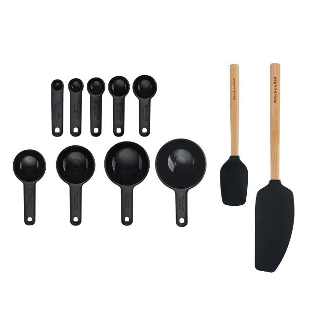Kitchen Measuring Cup Set + 2 Silicone Spatulas