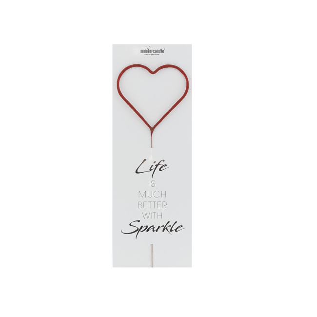 Zimne ognie Life is much better with sparkle serce czerwone - 1