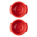 Red Ceramic Dish with Appolia 11cm 200ml Set of 2 - 5