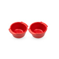 Red Ceramic Dish with Appolia 11cm 200ml Set of 2