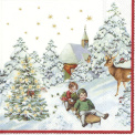 Annual Christmas Snow 33x33cm Napkins (20 pieces) - 1