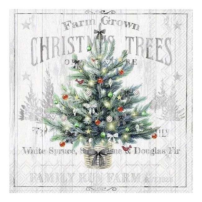 Vintage Tree 25x25cm Napkins (20 pieces)