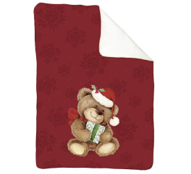 Koc 130x180cm Teddy red