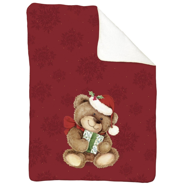 Koc 130x180cm Teddy red - 1