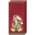 Teddy Red 21x21cm Tissues (10 pieces) - 1