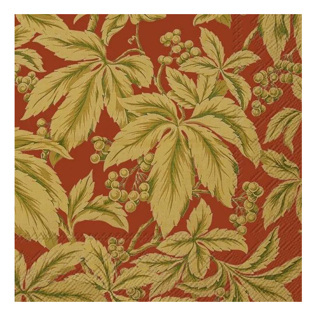 Woodwind Red 33x33cm Napkins (20 pieces)