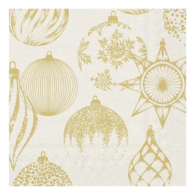 Napkins 33x33cm Shining Baubles 20pcs.