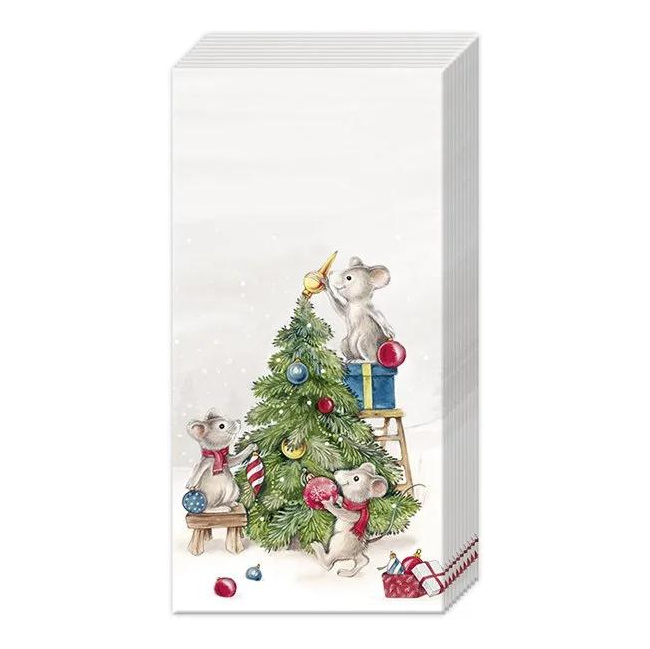 Tissues 21x21cm Mice at Work 10pcs.