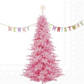 Serwetki 33x33cm Neon Xmas Tree rose 20szt. - 1