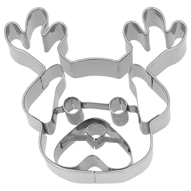 Mop Dog Head with Horns Cookie Cutter 7.5cm