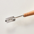 Nóż piekarniczy 19cm drewniany + 5 ostrzy ze stali nierdzewnej - 5